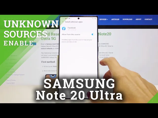 Video thumbnail for How to Enable Unknown Sources in SAMSUNG Galaxy Note 20 Ultra – Allow Downloading