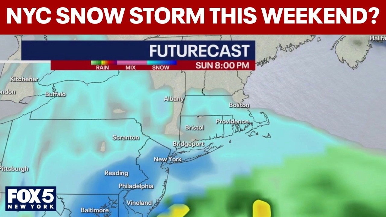 Video thumbnail for Potential snow storm hitting NYC this weekend