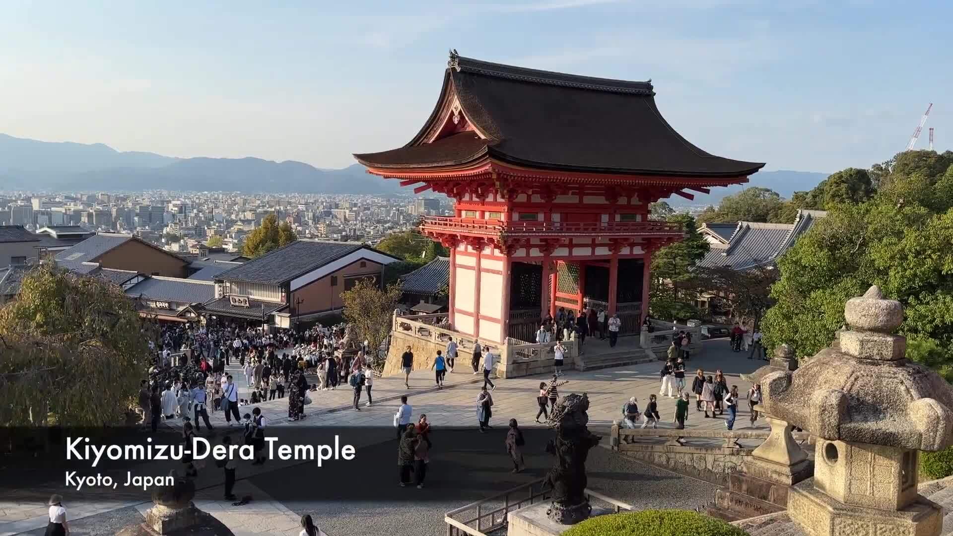 Video thumbnail for Kiyomizu Dera Temple in Kyoto Japan 2023