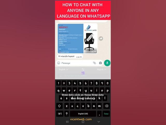 Video thumbnail for How to change Typing Language in Whatsapp