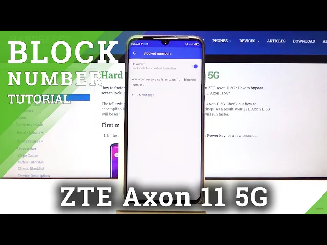 Video thumbnail for How to Block Number on ZTE Axon 11 5G – Create Blacklist