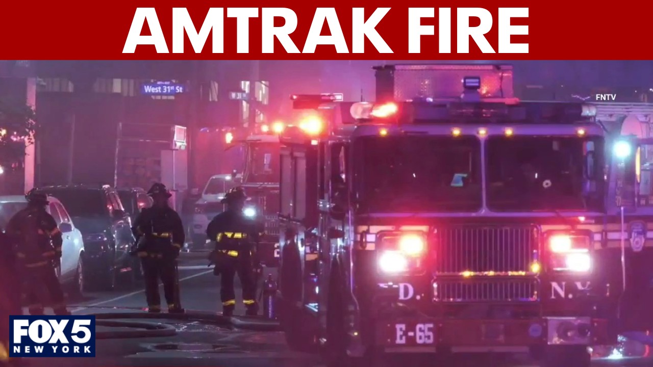 Video thumbnail for Train car fire disrupts service at Penn Station