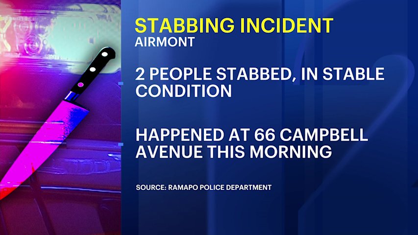 Video thumbnail for Police investigating stabbing of two people in Airmont