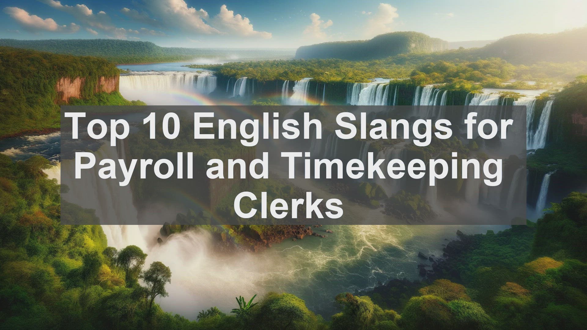 'Video thumbnail for Top 10 English Slangs for Payroll and Timekeeping Clerks'
