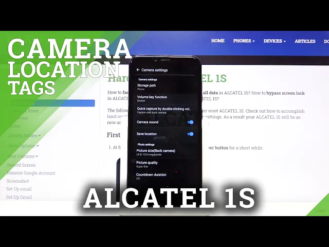 Video thumbnail for ALCATEL 1S Camera Settings & Camera Location Tags Option