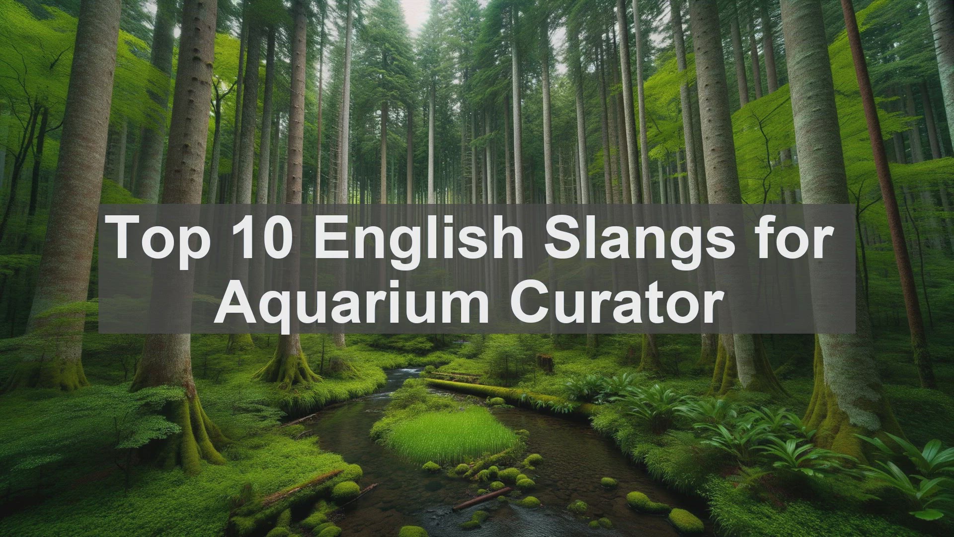 'Video thumbnail for Top 10 English Slangs for Aquarium Curator'