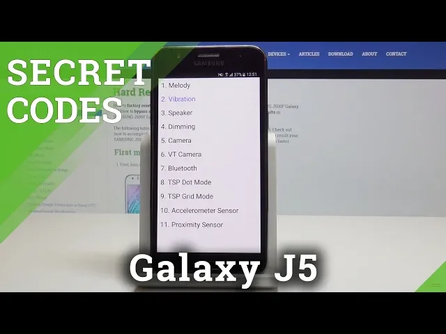 Video thumbnail for Secret Codes SAMSUNG Galaxy J5 - Hidden Modes / Test Mode