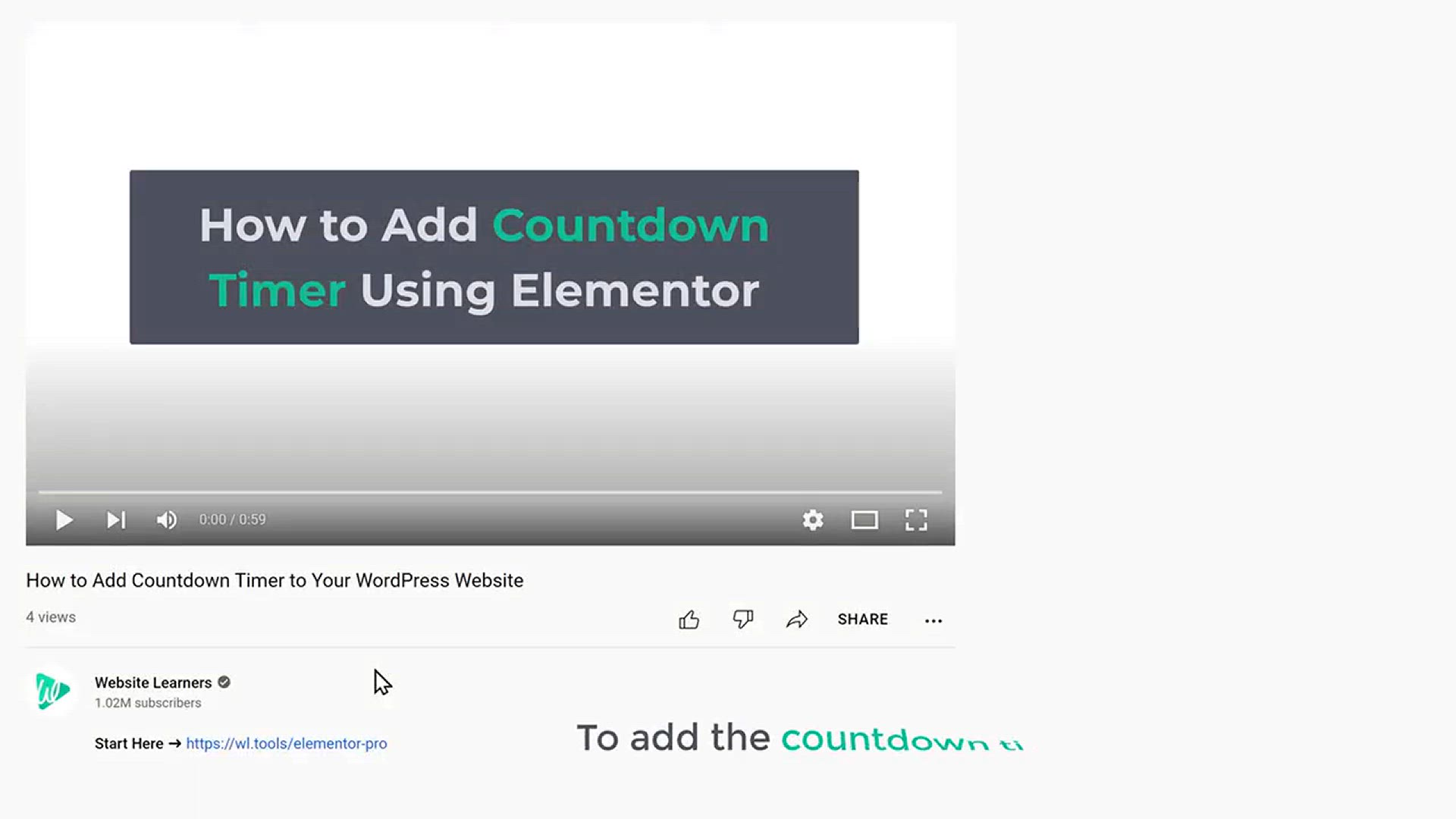 'Video thumbnail for How to Add Countdown Timer to Your WordPress Website'
