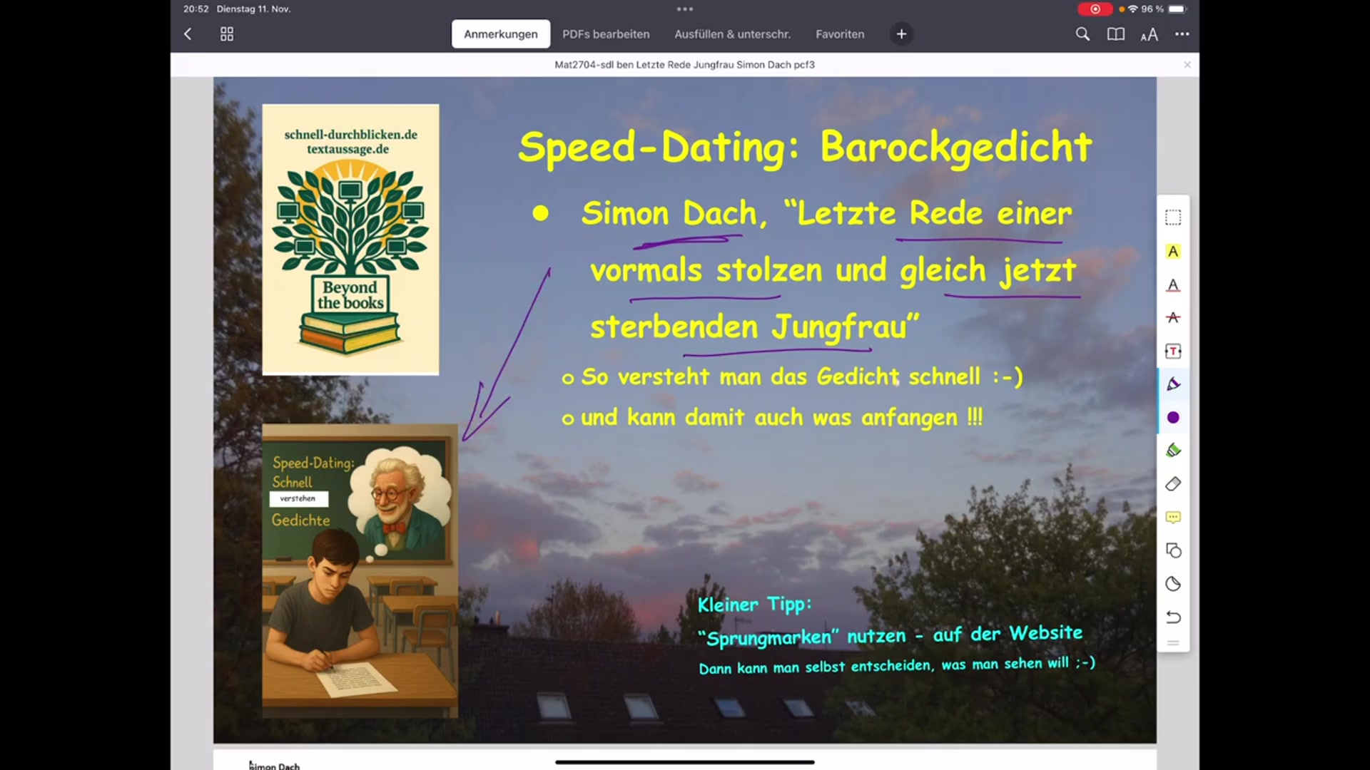 Video thumbnail for Speed-D: Barockgedicht, "Letzte Rede ..." von Simon Dach: Inhalt, Aussage, Thema, Mittel, Kritik