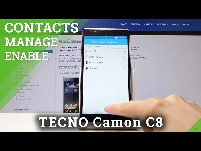 Video thumbnail for How to Transfer Contacts from SIM to SD in TECNO Camon C8 - Copy Contacts