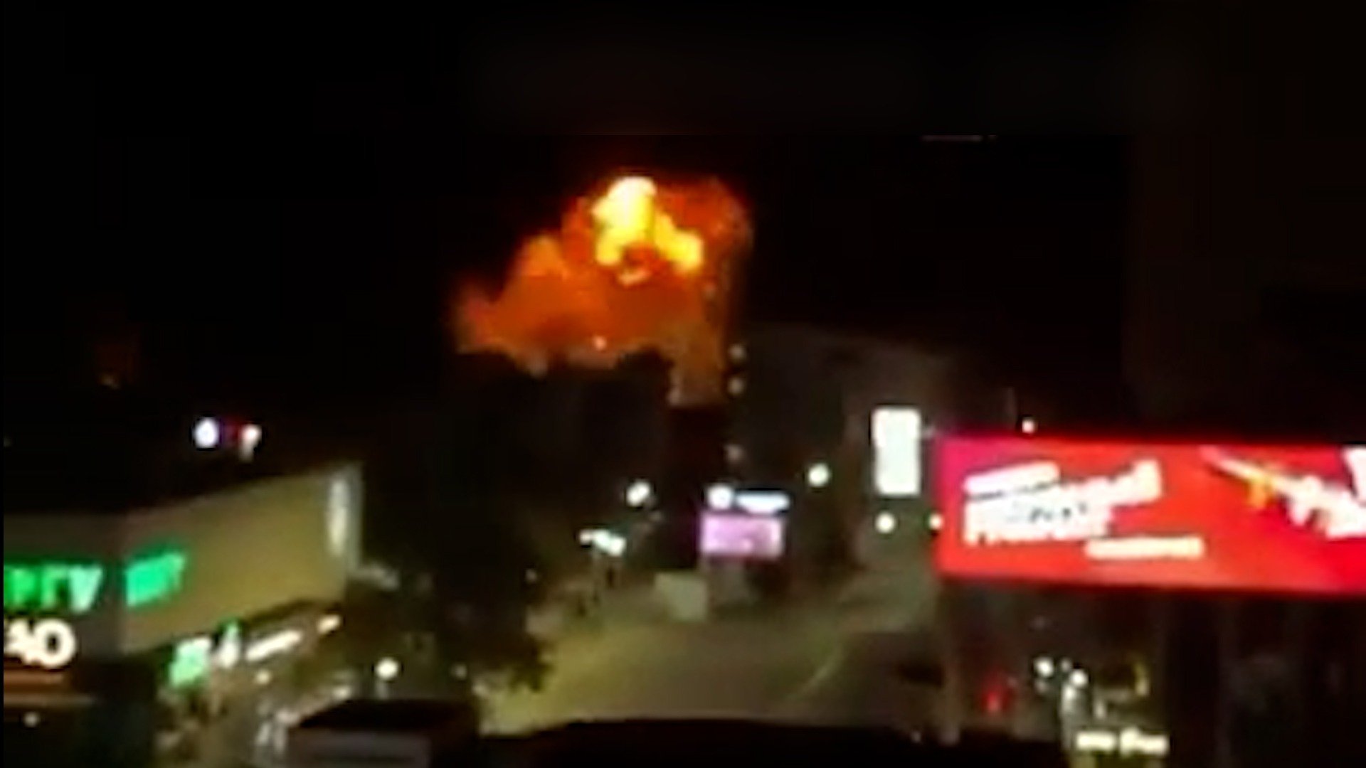 Video thumbnail for Ukrainian drones strike Russian Caspian Sea port in Dagestan