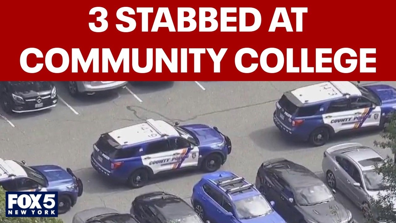 Video thumbnail for 3 stabbed at Westchester Community College, 2 suspects in custody
