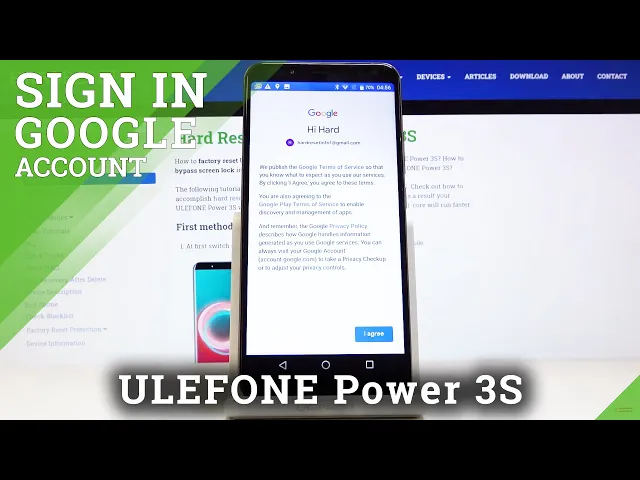 Video thumbnail for How to Add Google Account in ULEFONE Power 3S – Sign in to Google