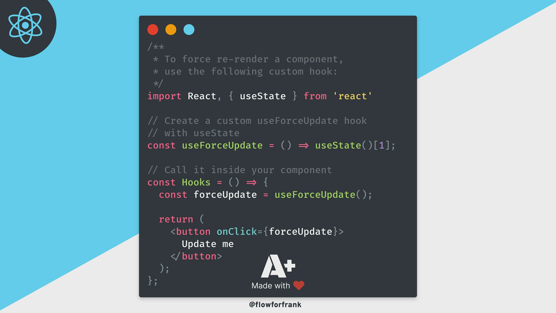 'Video thumbnail for How to Force Rerender With Hooks in React'