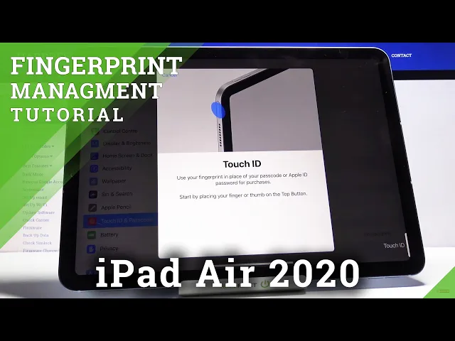 Video thumbnail for How to Add Fingerprint on iPad Air 2020 - Screen Lock Set Up