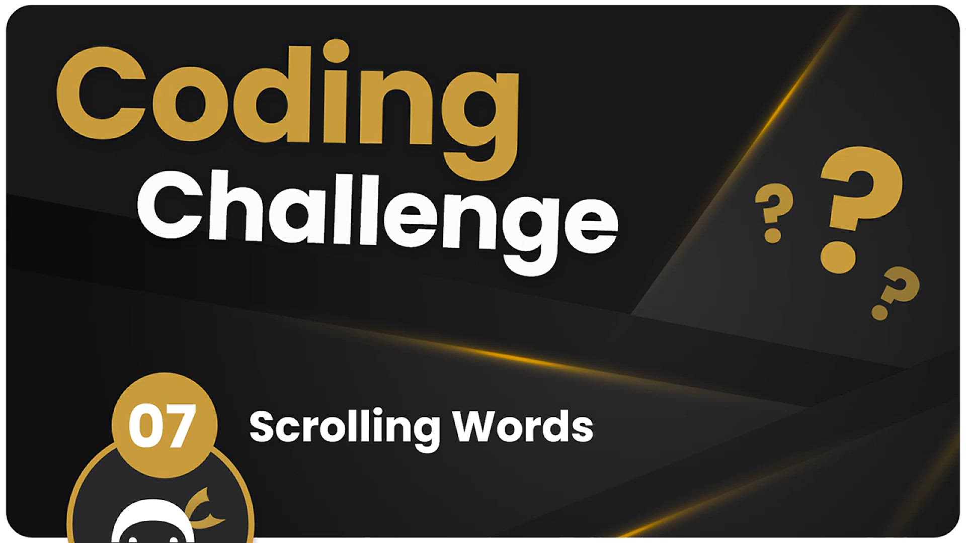 'Video thumbnail for Coding Challenge #7 - Scrolling Words Animation'
