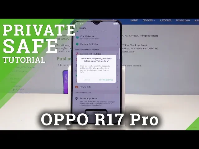 Video thumbnail for How to Use Private Safe in OPPO R17 Pro