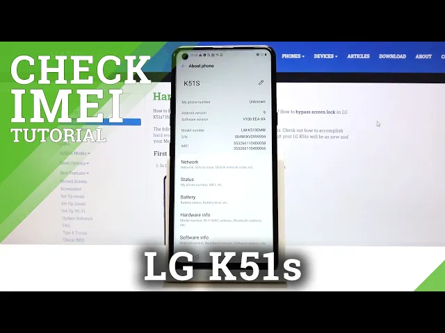 Video thumbnail for How to Locate IMEI in LG K51s – Find IMEI & Serial Number