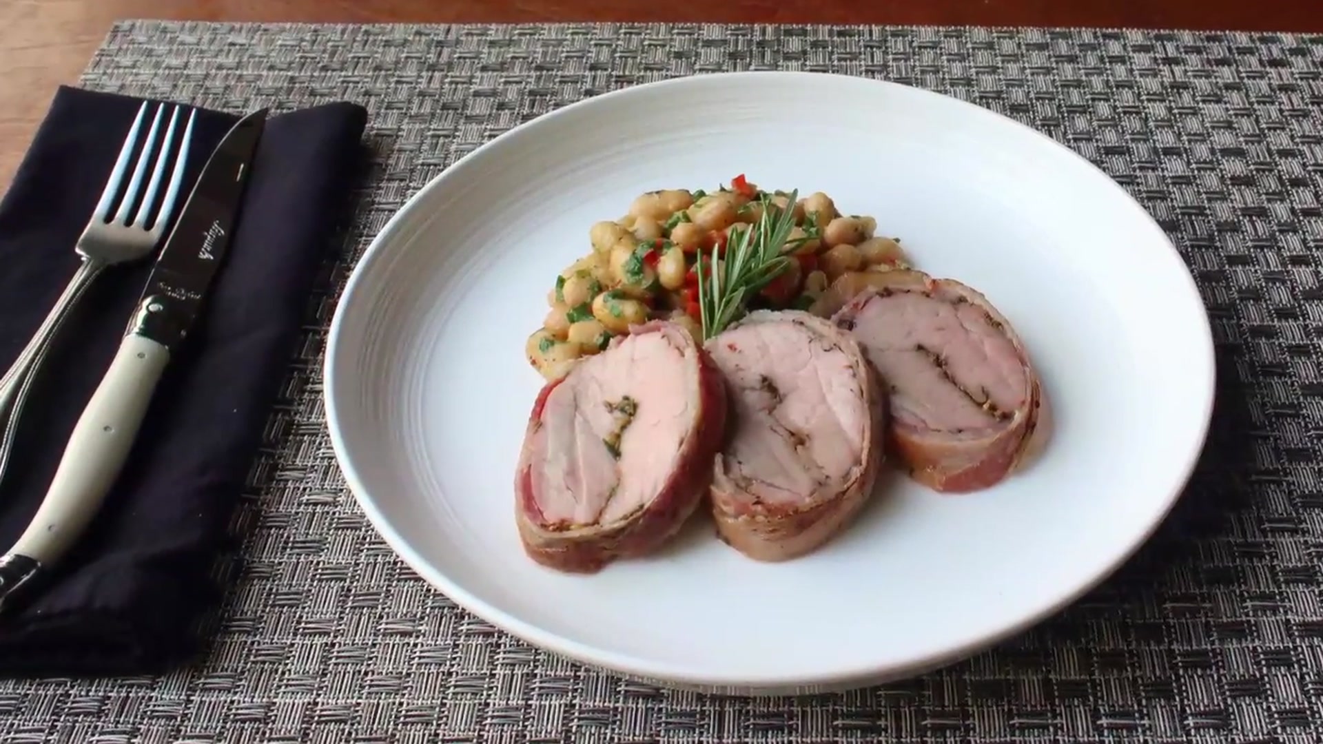 Video thumbnail for _New Year_s Baby_ Porchetta - Bacon-Wrapped Pork Tenderloin Roast - Mini Porchetta Recipe(720P_HD)