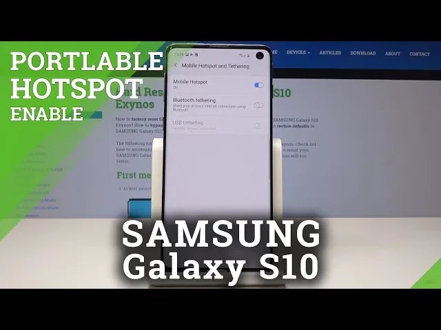 Video thumbnail for How to Create Portable Hotspot in SAMSUNG Galaxy S10 - Share Wi-Fi / Allow Mobile Hotspot
