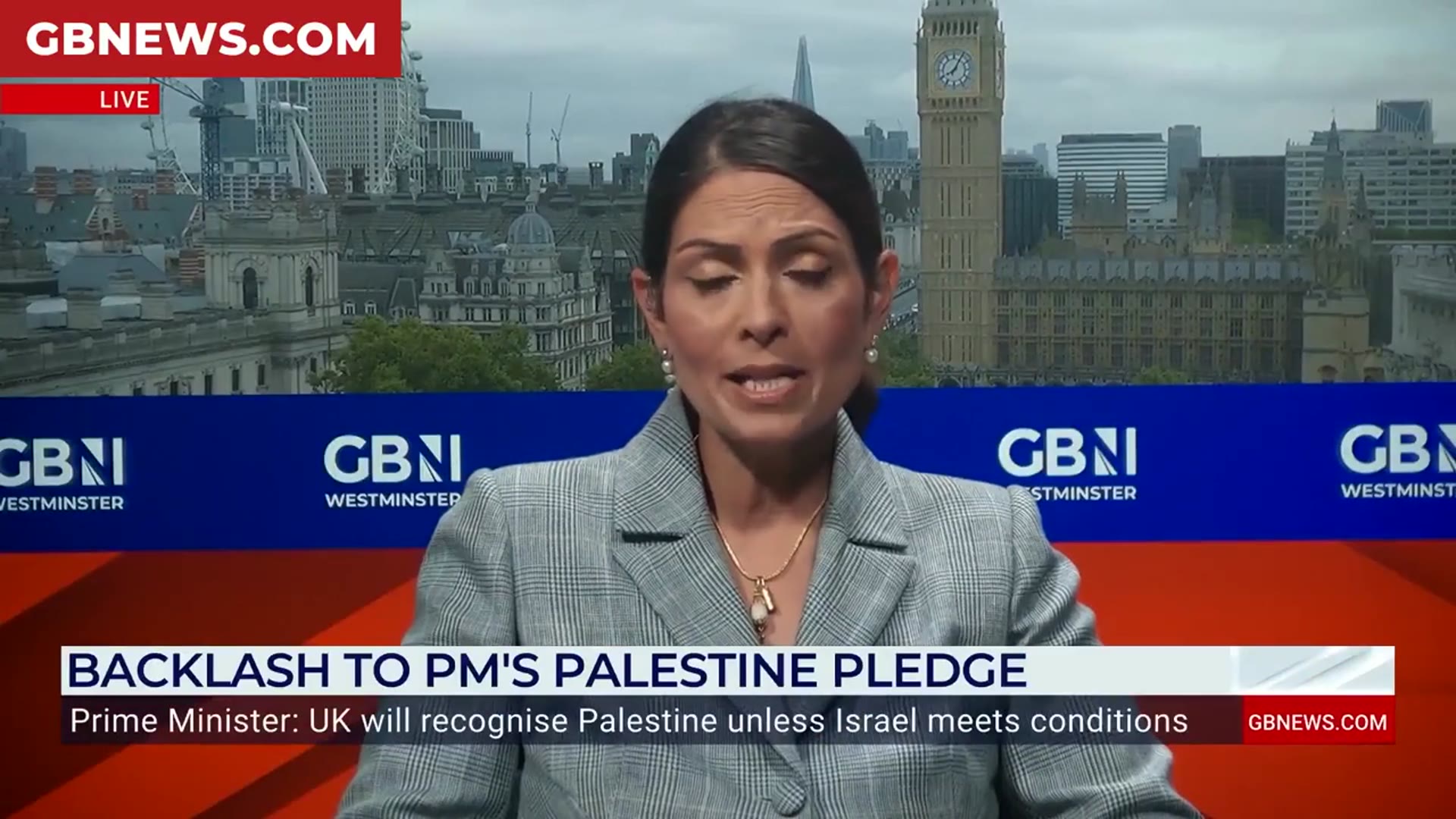 'Video thumbnail for Recognising Palestine 'without a plan' is a 'very serious issue', Priti Patel says'