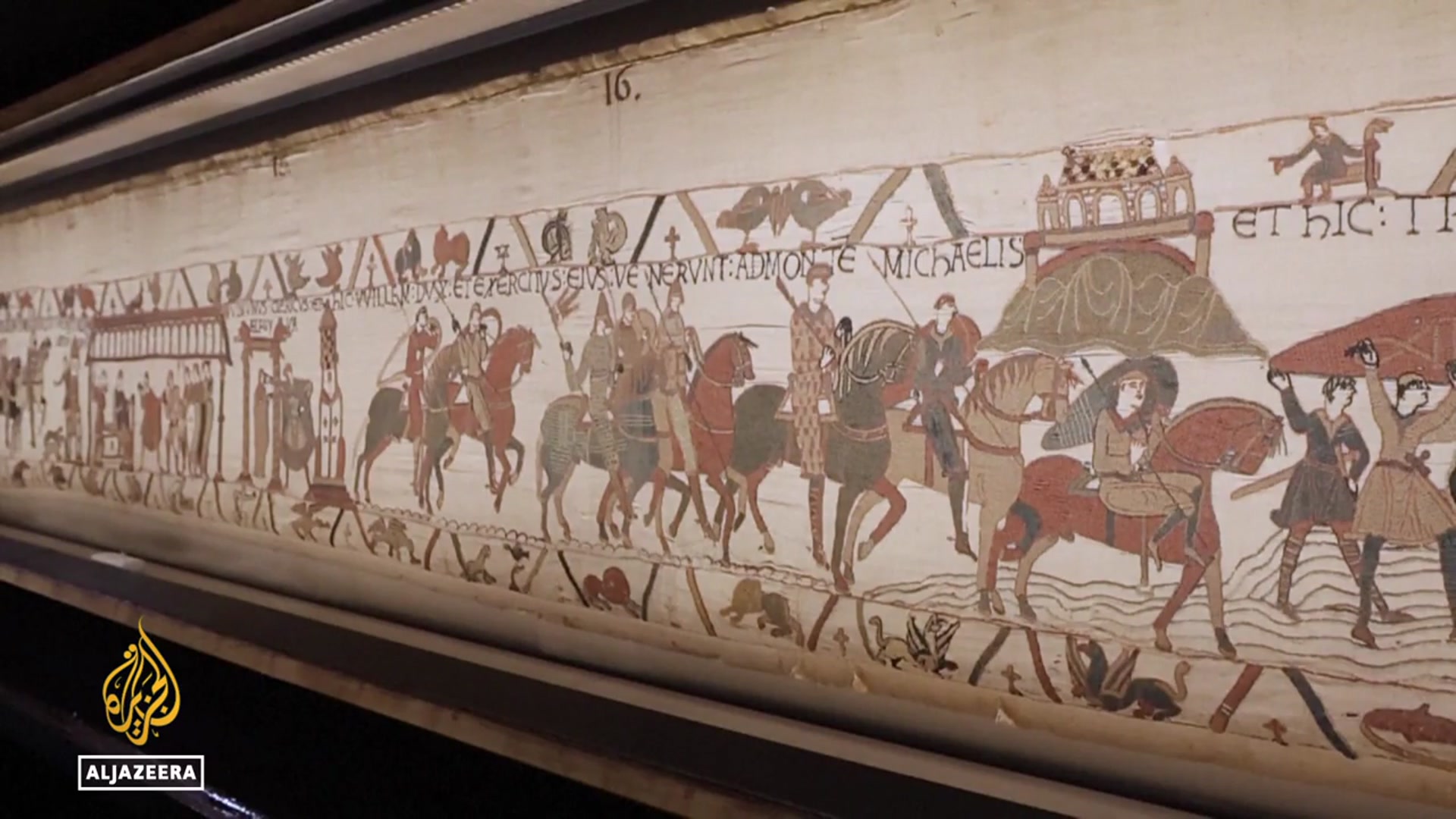 'Video thumbnail for France’s Bayeux Tapestry loan to UK sparks outcry over to 900-year-old artefact'