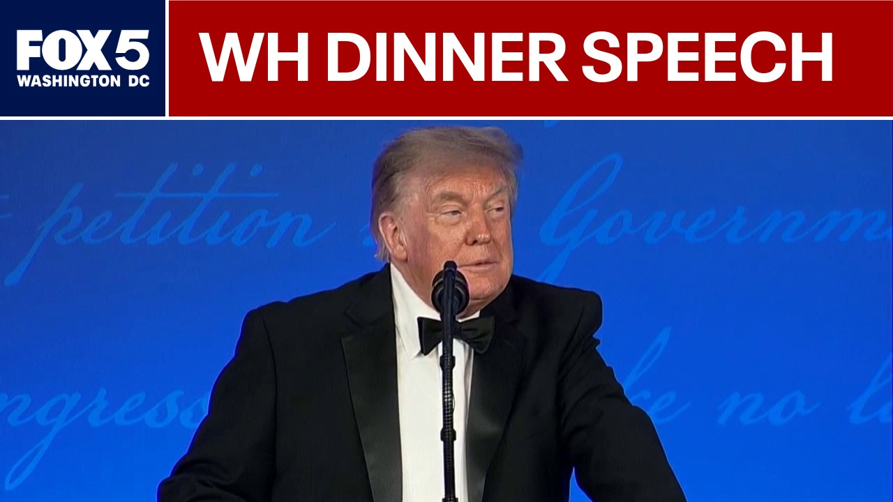 Video thumbnail for President Donald Trump shares speech at rescheduled White House Correspondents’ Dinner