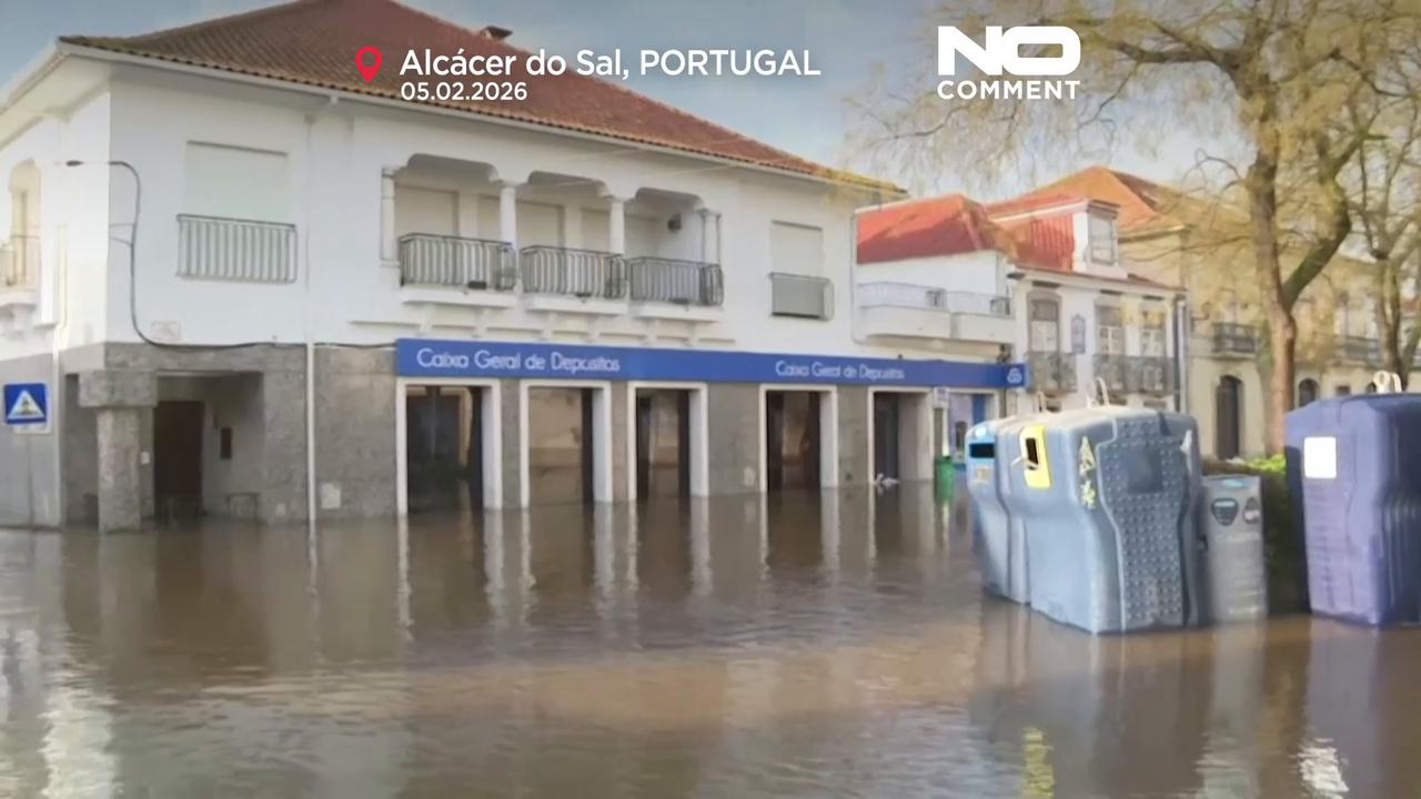 Video thumbnail for Portugal hit by worst floods in decades as Storm Marta looms