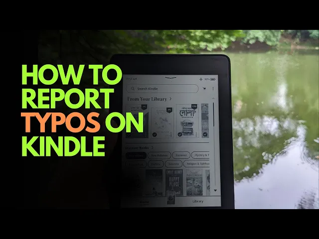 'Video thumbnail for How To Report Typos On Kindle'