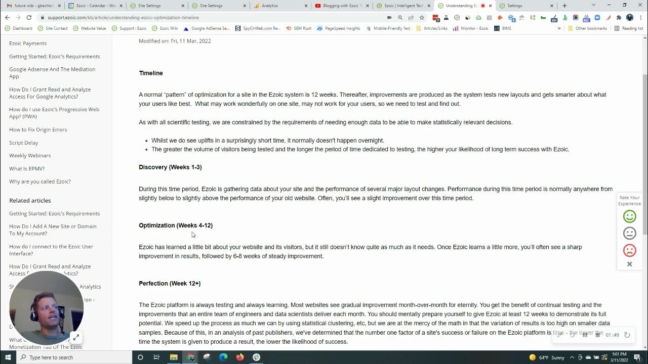 Video thumbnail for Ezoic Expectations - When will my Earnings Improve?