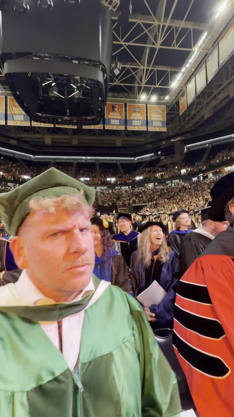 Video thumbnail for Professor Watches Possibly Failed Student at Graduation Ceremony