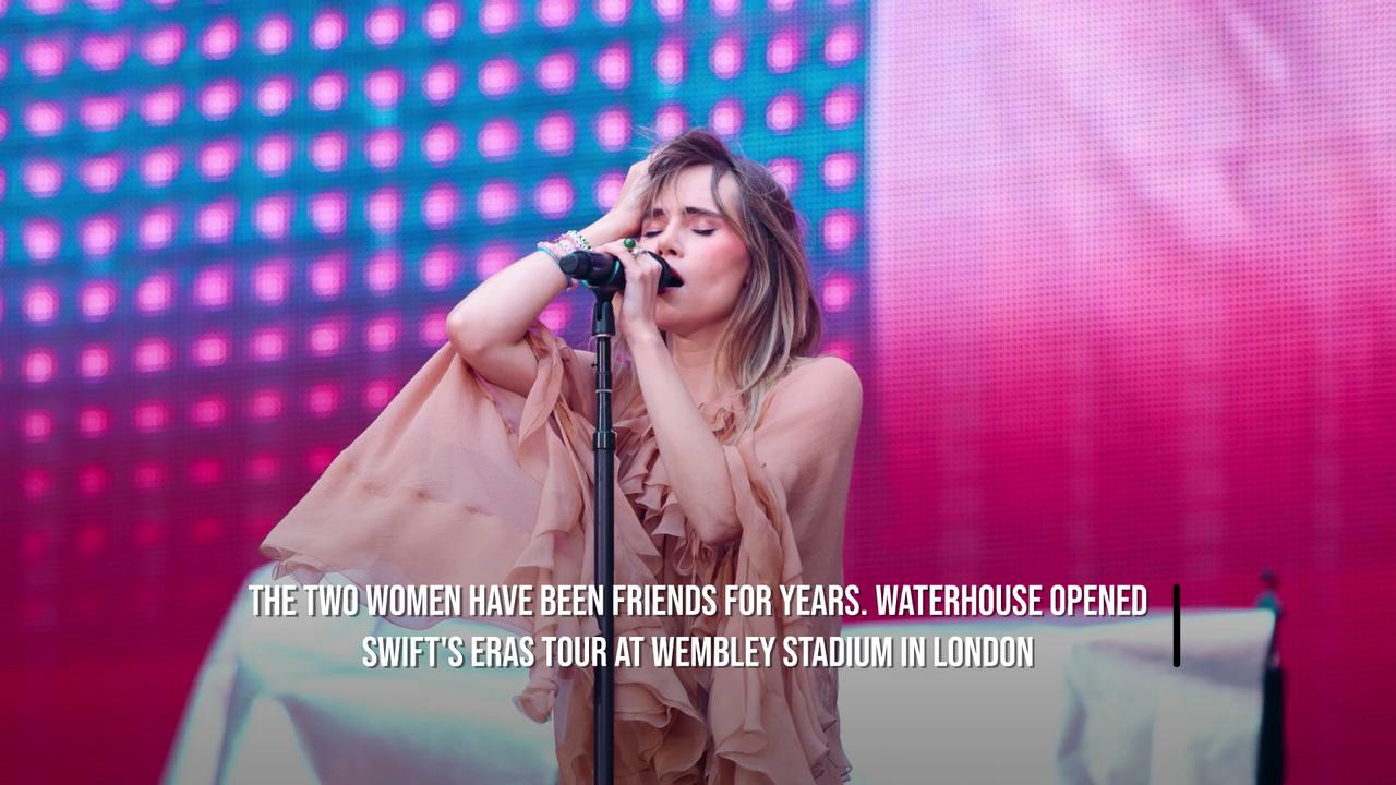 Video thumbnail for Suki Waterhouse teases Taylor Swift wedding details.