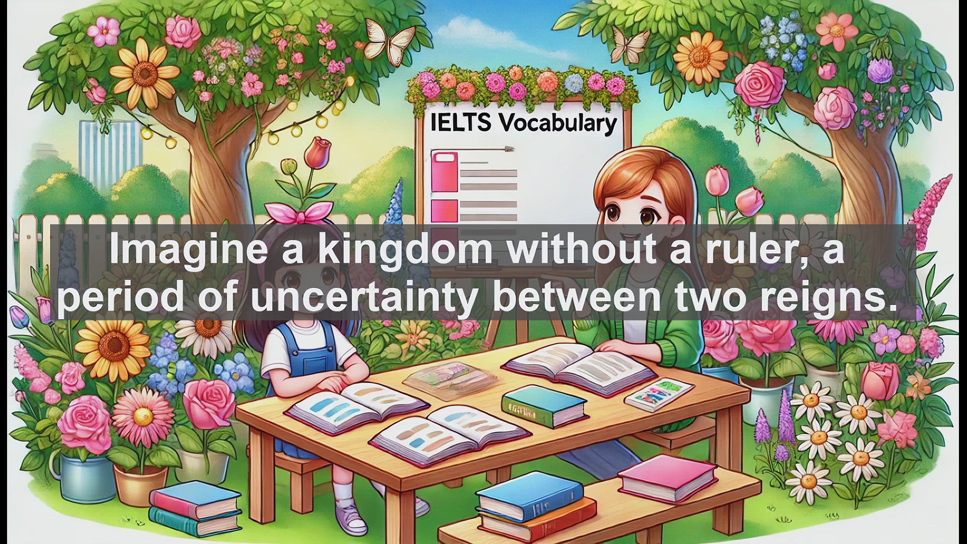 'Video thumbnail for 2000 Must Know IELTS 9.0 Vocabulary - Interregnum: Understanding the Gap Between Reigns'