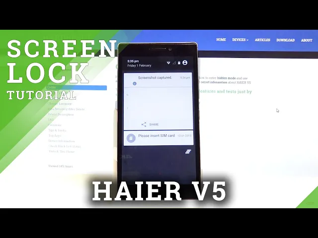 Video thumbnail for How to Set Up Screen Lock on HAIER V5 - Add Pattern / Password
