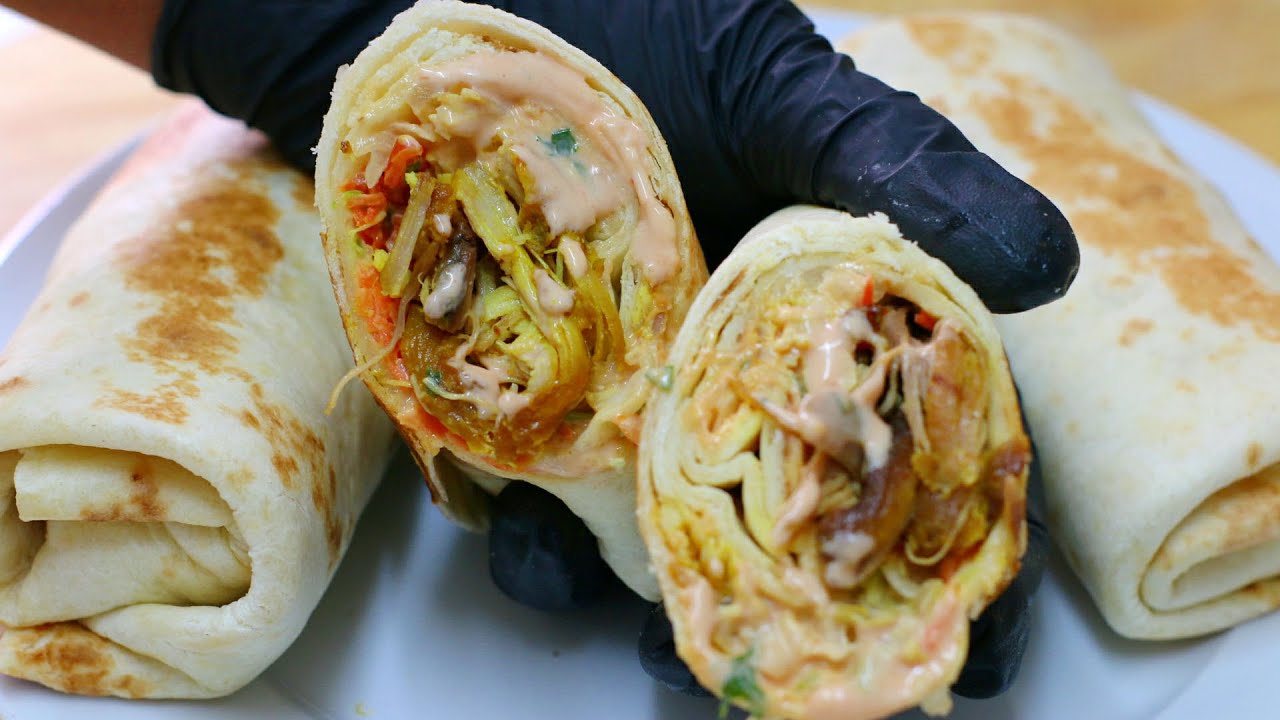 Video thumbnail for I CAN`T STOP MAKING THIS CHICKEN SHAWARMA WRAP Recipe -Easy - Chicken Wrap Quick And Easy Recipe