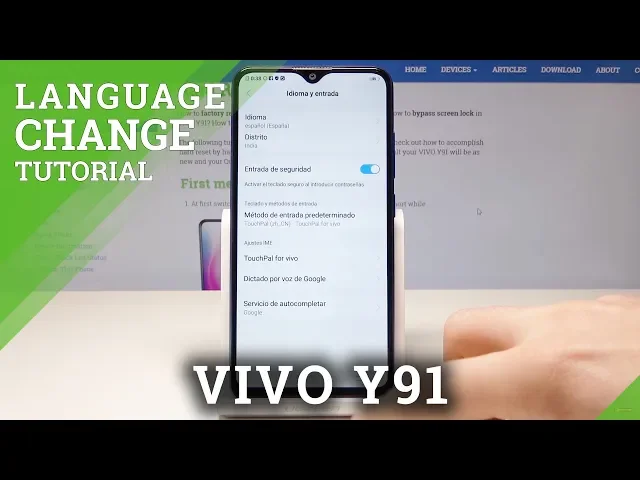 Video thumbnail for How to Change Language in VIVO Y91 - Language Settings