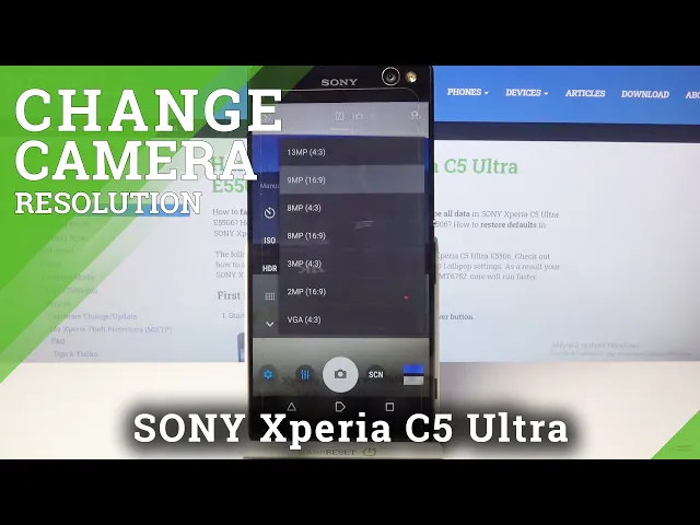 Video thumbnail for How to Change Camera Resolution in SONY Xperia C5 Ultra – Switch Photo Format