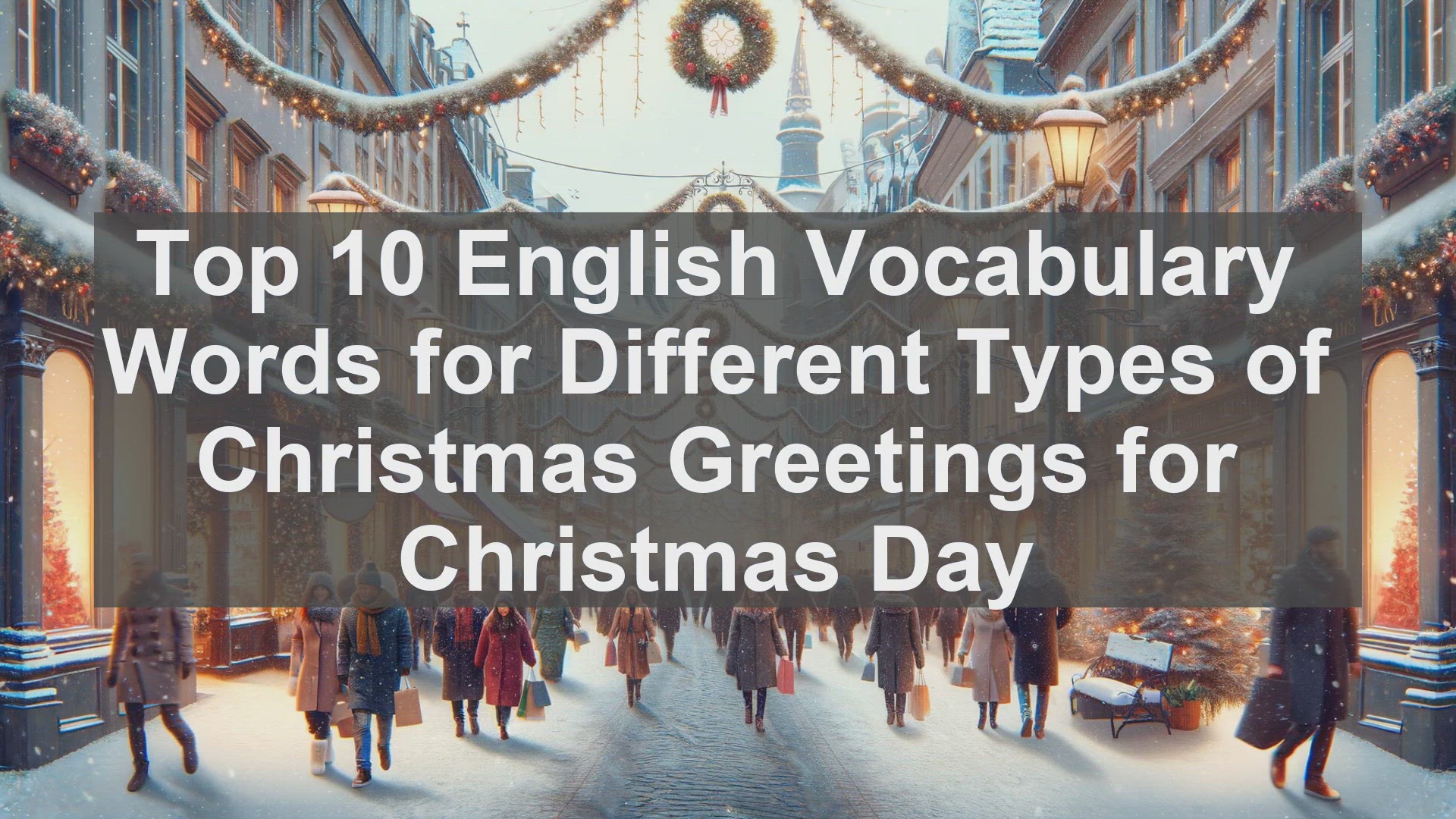 'Video thumbnail for Top 10 English Vocabulary Words for Different Types of Christmas Greetings for Christmas Day'