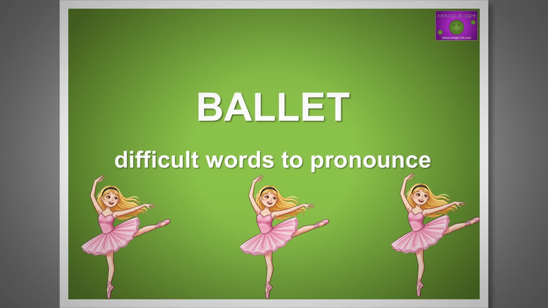 Video thumbnail for Ballet: Difficult words to pronounce