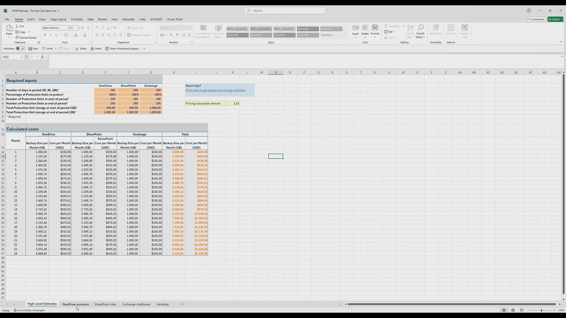 Video thumbnail for 365 Backup pn Azure calculator