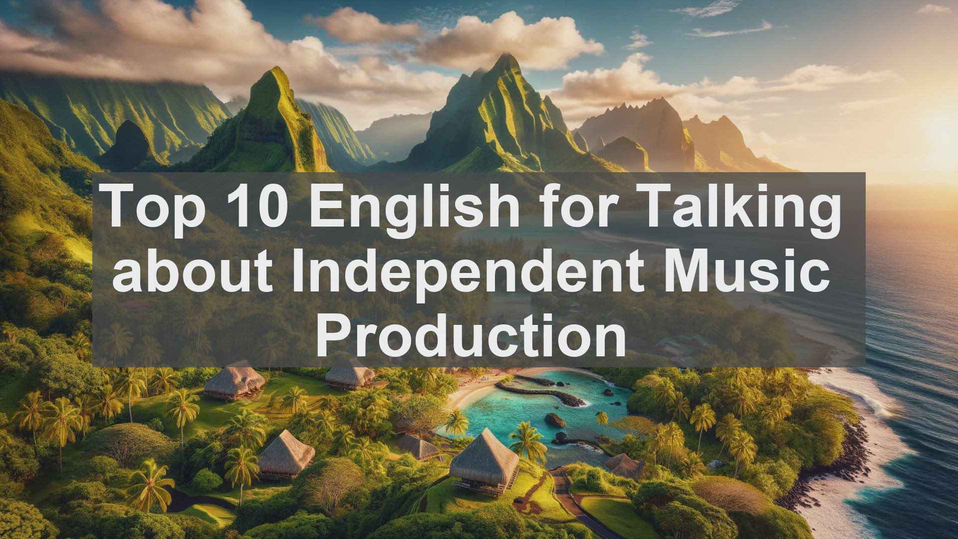 'Video thumbnail for Top 10 English for Talking about Independent Music Production'
