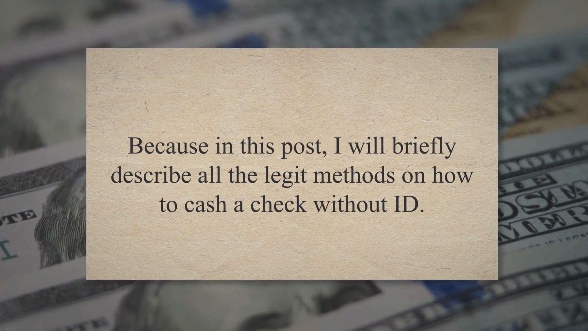 Video thumbnail for How To Cash A Check Without ID- All the Legit Ways In 2023
