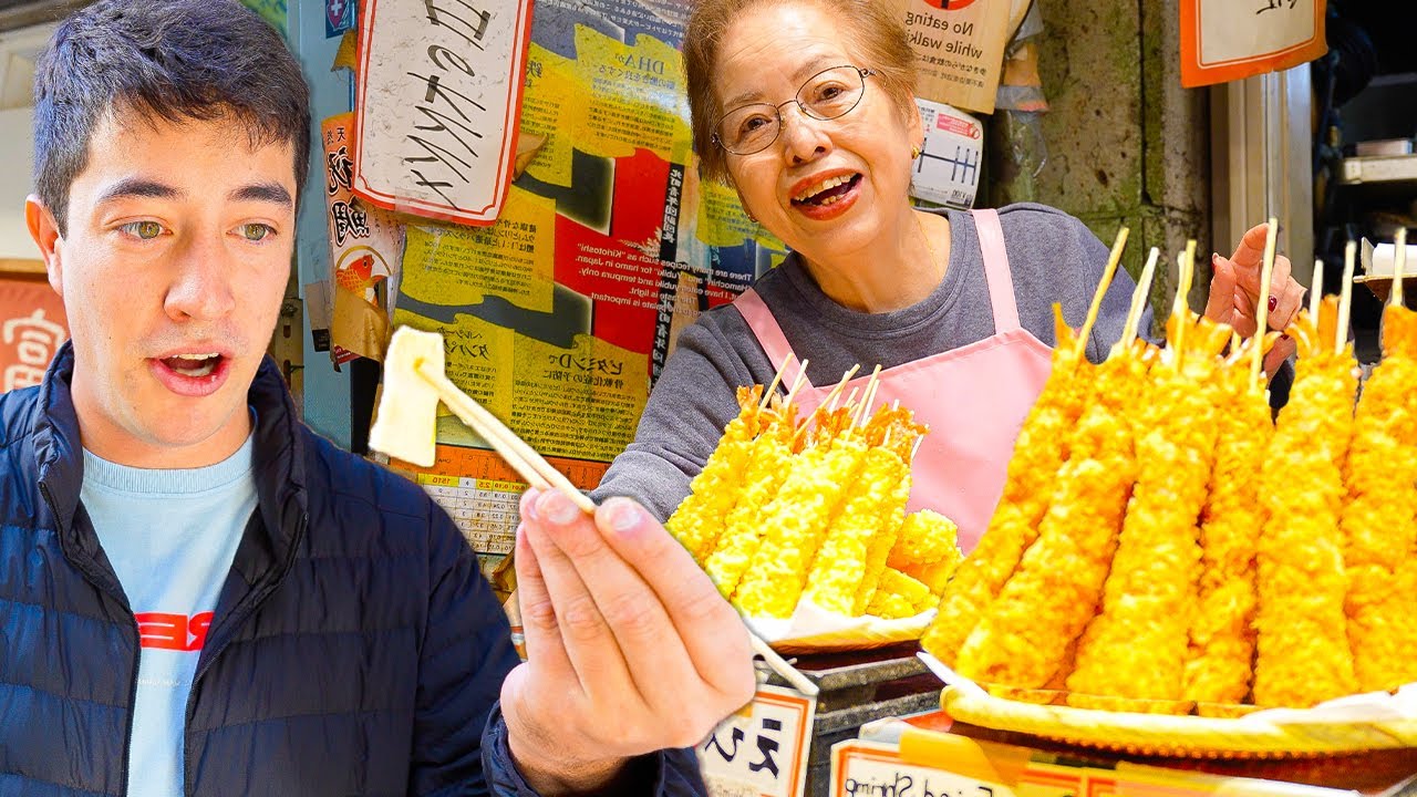 Video thumbnail for Japanese STREET FOOD in Kyoto!! Nishiki Market & High-End KAISEKI in Japan!