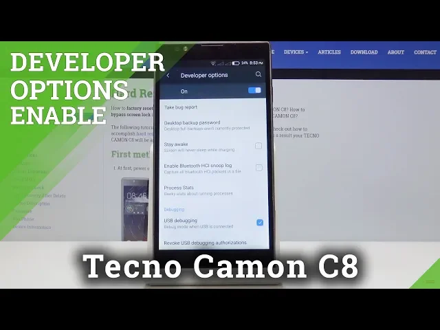 Video thumbnail for How to Enable Developer Settings in Tecno Camon C8 - Developer Mode