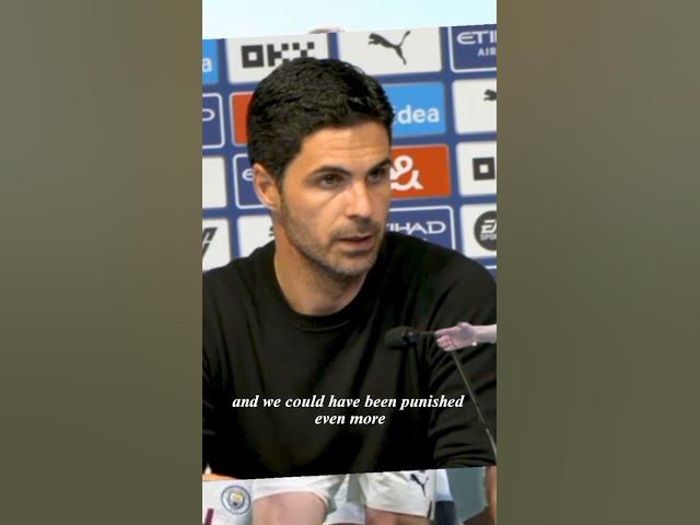 Video thumbnail for Mikel Arteta after Man City beat Arsenal 4-1: We got punished #shorts #football