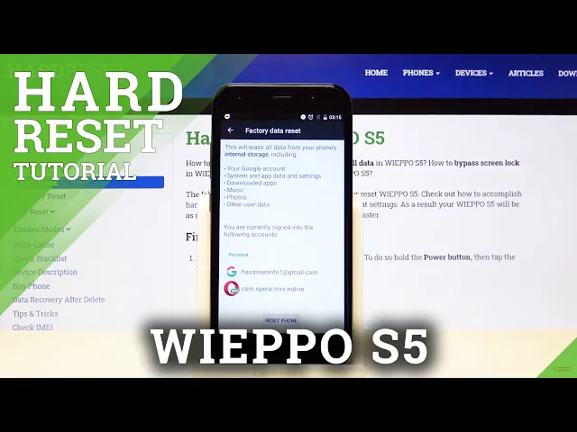 Video thumbnail for WIEPPO S5 Factory Reset / Wipe Data