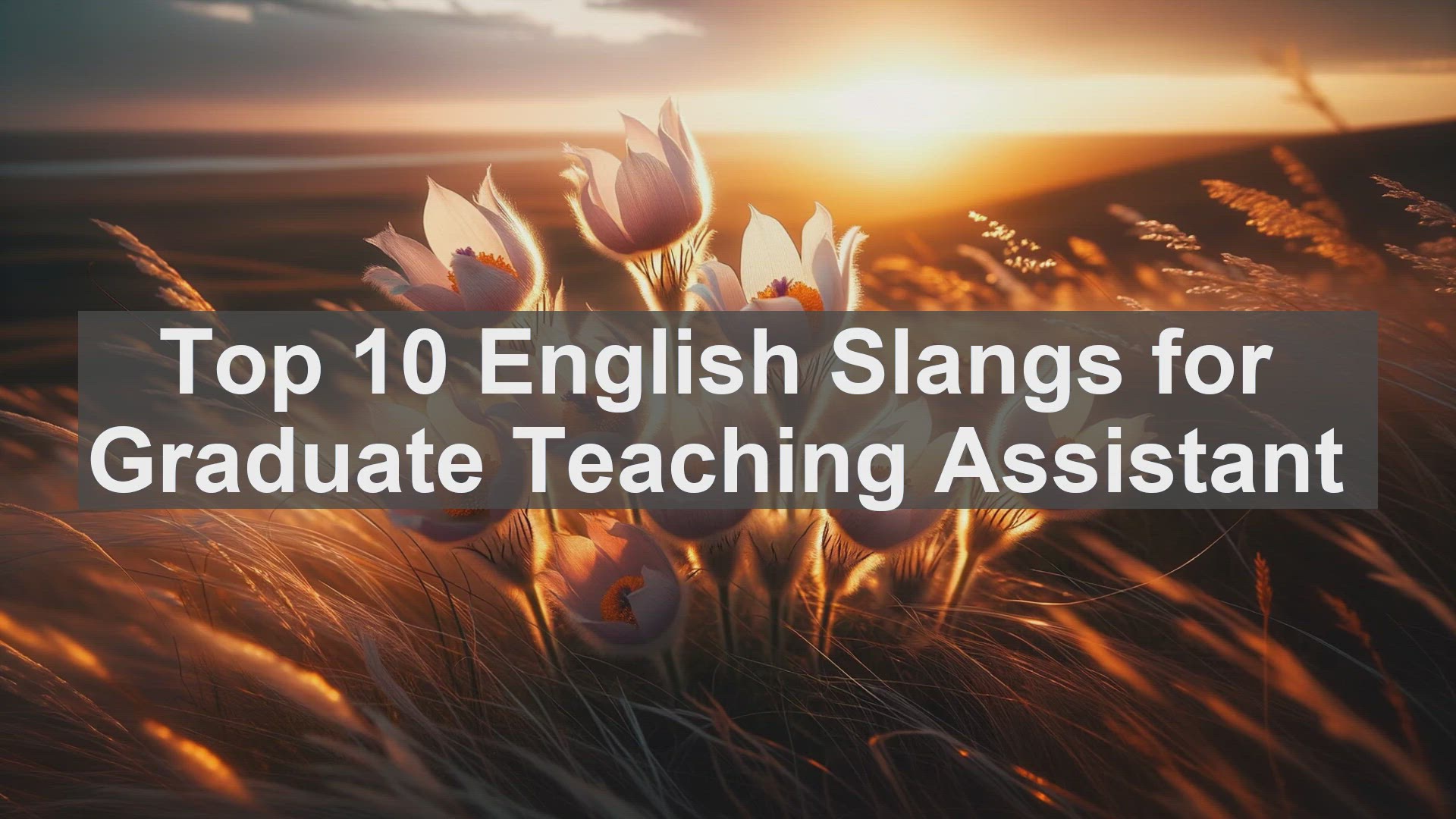 'Video thumbnail for Top 10 English Slangs for Graduate Teaching Assistant'