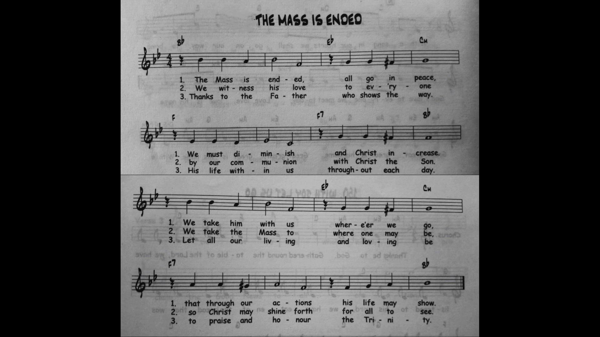 'Video thumbnail for The Mass Is Ended - Catholic Mass Song Sheet Music'