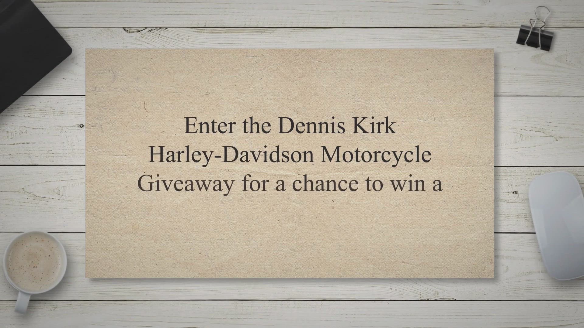 Video thumbnail for Dennis Kirk Harley-Davidson Motorcycle Giveaway - Win A Paul Yaffe Built Harley-Davidson Motorcycle Worth $25,000