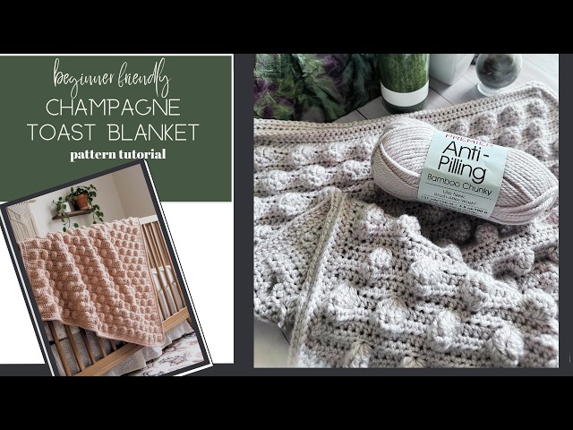 Video thumbnail for Champagne Toast Crochet blanket pattern tutorial